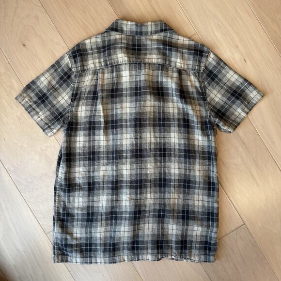 Pendleton Loop Collar Shirt Medium Multicolor Linen Rayon Short Sleeve Button Up - Picture 7 of 8